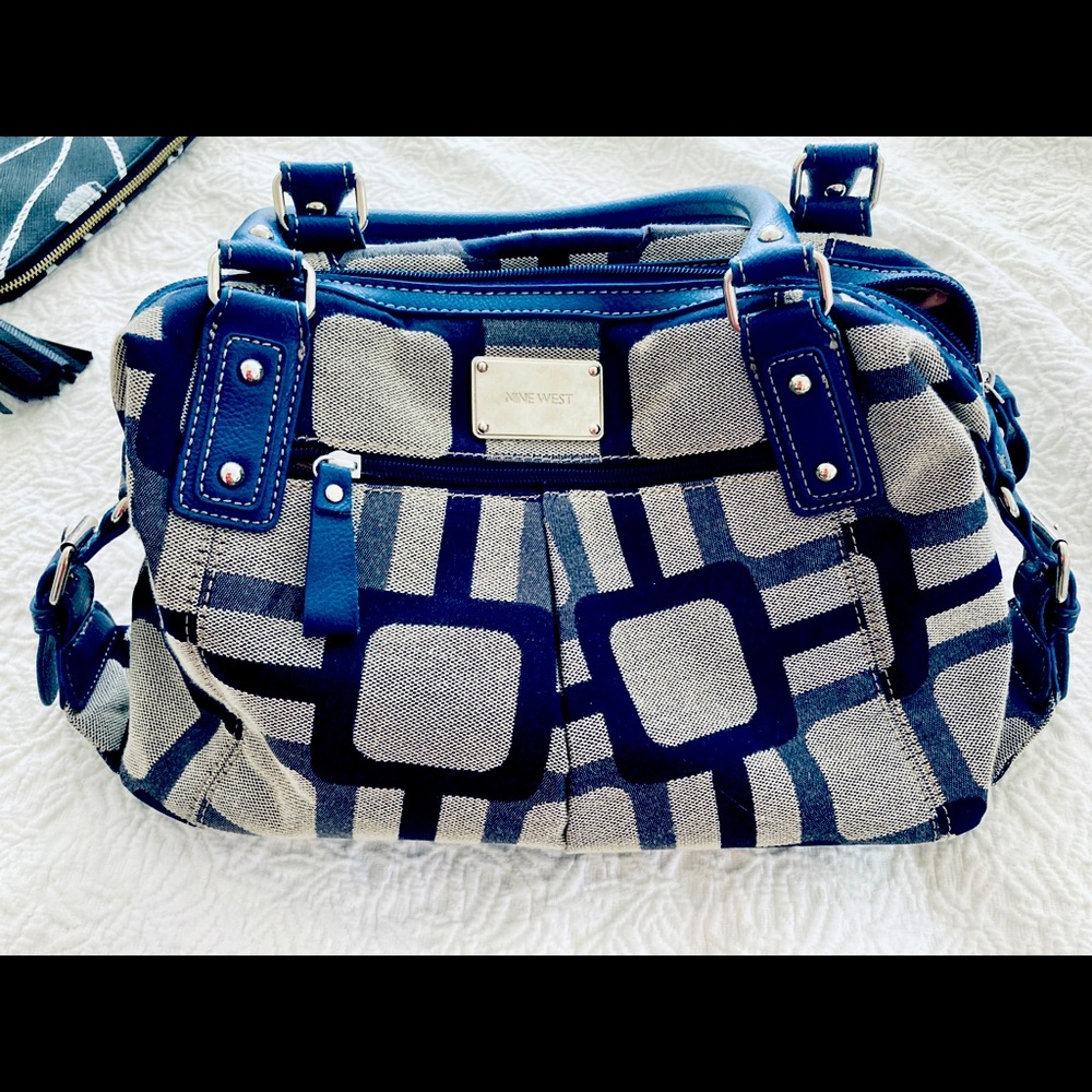 Nine West Blue Plaid bag